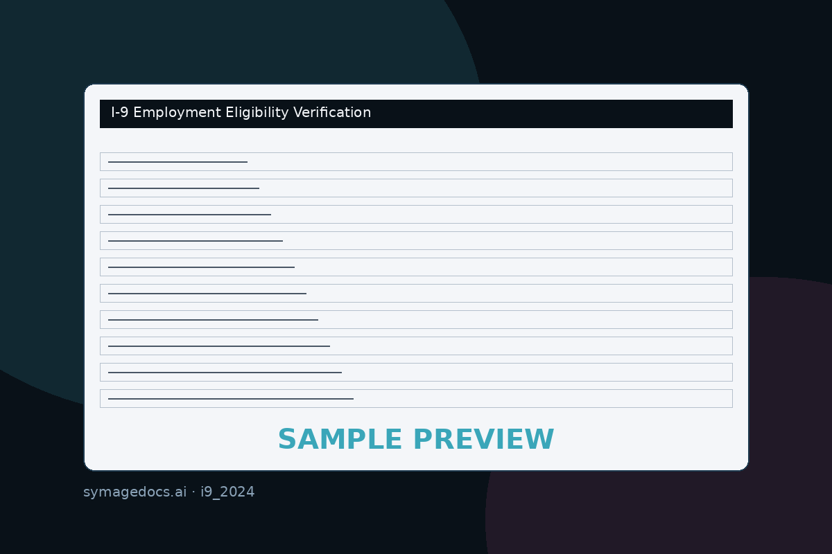 I-9 form with FUNSD question/answer entities overlaid as colored boxes